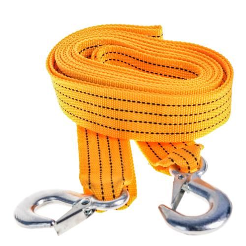 Трос буксирувальний ST205/TP-205-3-1 3т стрічка 46мм х 4,5м жовтий/гак/блістер