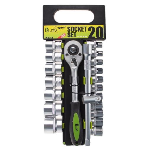 Набор головок 1/2", 20 предмета Alloid. 8-32 мм. (НГ-4020П)