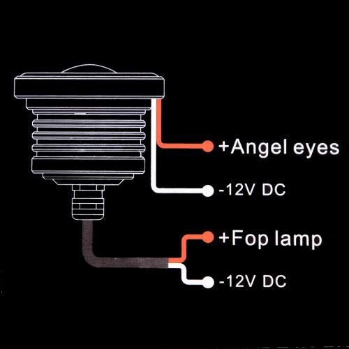 Линзы LED Angel Eves 12V-55W D-64мм белые (AG-2511W)