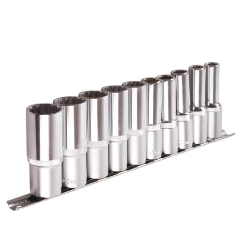 Alloid. Набор головок высоких 1/2" на планке, 10,11,12,13,14,17,19,21,22,24 mm. 11 предм.12гр