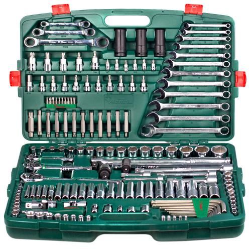 Набор инструмента 163 предмета 1/4", 3/8", 1/2" HANS (6 ган.) (ТК-163)