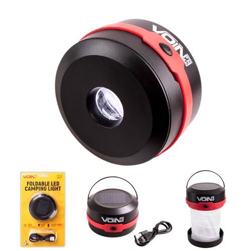Фонарь для кемпинга VOIN VL-53, 3W XPE/Power Bank1200mAh/сон. панель/сложная (VL-53)