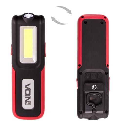 Переносная лампа "VOIN" VL-109, 5W-COB+3W XPE/Power Bank 2000mAh/магнит/инд. заряда (VL-109)