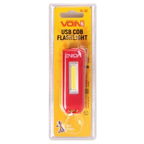 Фонарик-брелок VOIN VL-92, 0,5W-COB АКБ100mAh (VL-92)