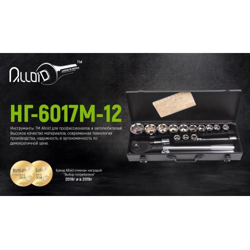 Набор головок 19-50 мм 3/4". 12 ган. 17 предметов Alloid
