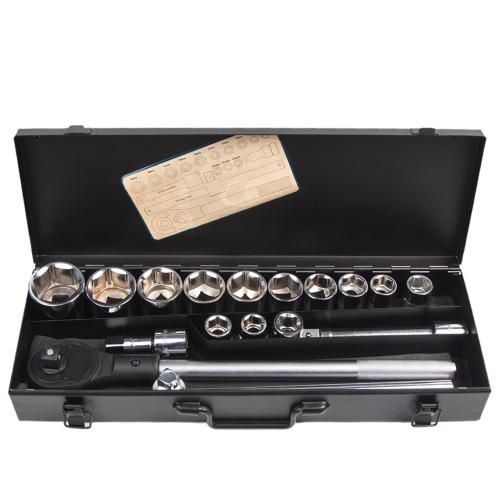 Набор головок 19-50 мм 3/4". 12 ган. 17 предметов Alloid