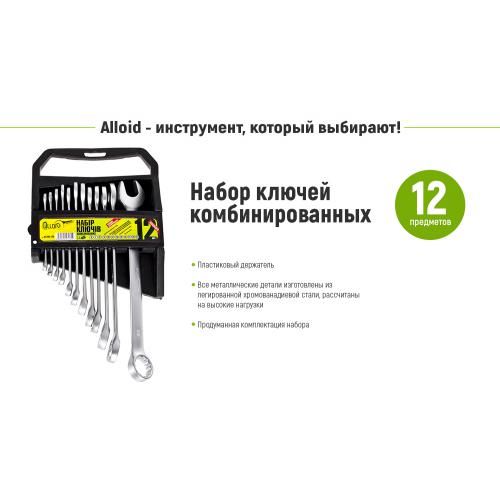 Набор комбинированных ключей. 12 предметов Alloid (спеццина) (НК-2005-12М)