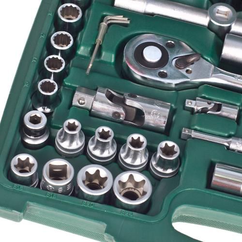 Набор торцов. головок профессиональный 1/4" DR4-14мм и 1/2" DR10-32 мм, 108 предм (TK-108) HANS