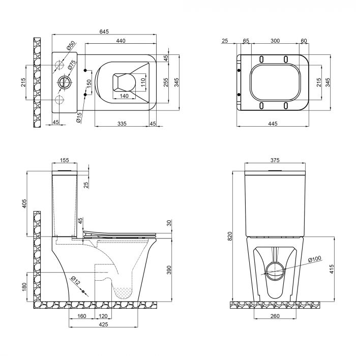 Бачок для унітаза Qtap Kalao QT08221213AW1