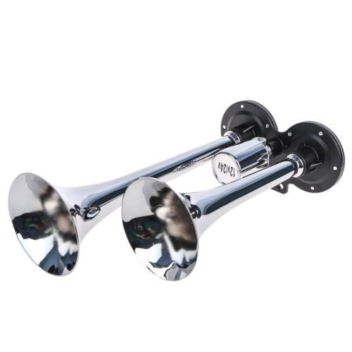 Сигнал воздушный CA-10238/Еlephant/CIKADA 2-дудки металл 12V/24V (CA-10238)