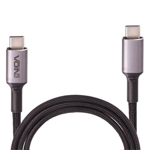 Кабель VOIN Type C - Type C 5А/20V, QC4.0/PD 2m, black (быстрая зарядка/передача данных) (VP-3502C BK)