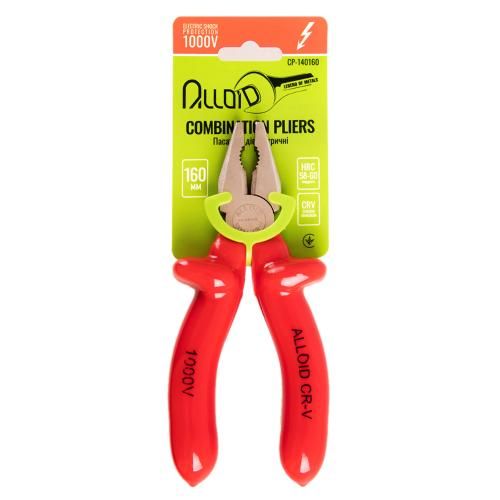Пассатижи диэлектрические 160 мм 1000В (CP-140160) Alloid