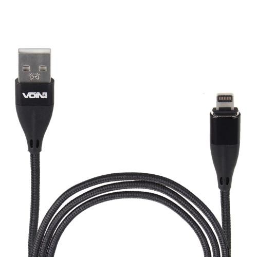 Кабель магнитный VOIN USB - Lightning 3А, 2m, black (быстрая зарядка/передача данных) (VL-6102L BK)