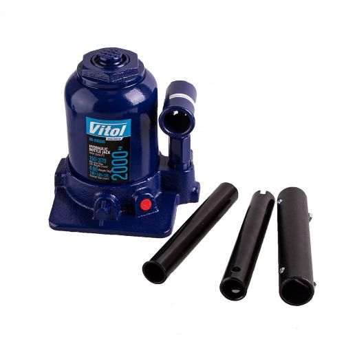 Домкрат гидравлический телескоп 2т 2х цилиндр. min 150мм – max 370мм 5,3кг (DB-20002C/TF0202) (DB-20002C)