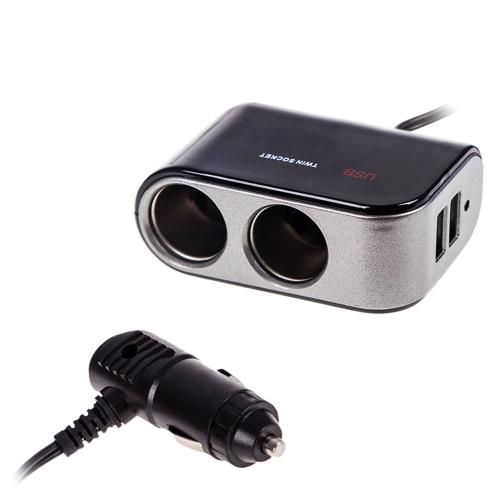 Удлинитель прикуривателя VOIN 2 выхода +2USB 2100mA 12/24V SC-2069 (SC-2069)
