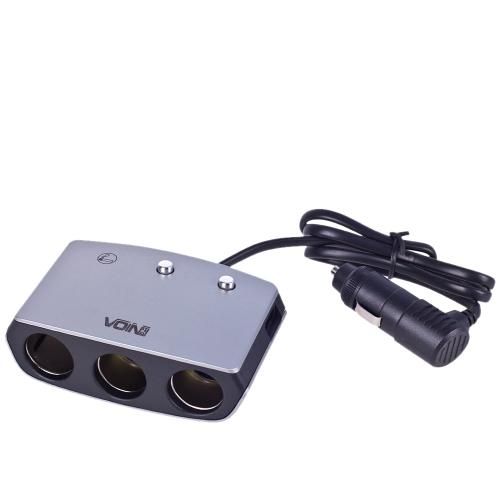 Разветвитель (удлинитель) прикуривателя VOIN 3 выхода + 1USB 2400 mA 12/24V SC-3005 проволока (SC-3005)