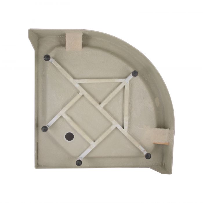 Lidz Душевой поддон KAPIELKA ST80x80x15 низкий, полукруглый, диаметр слива 52 мм.