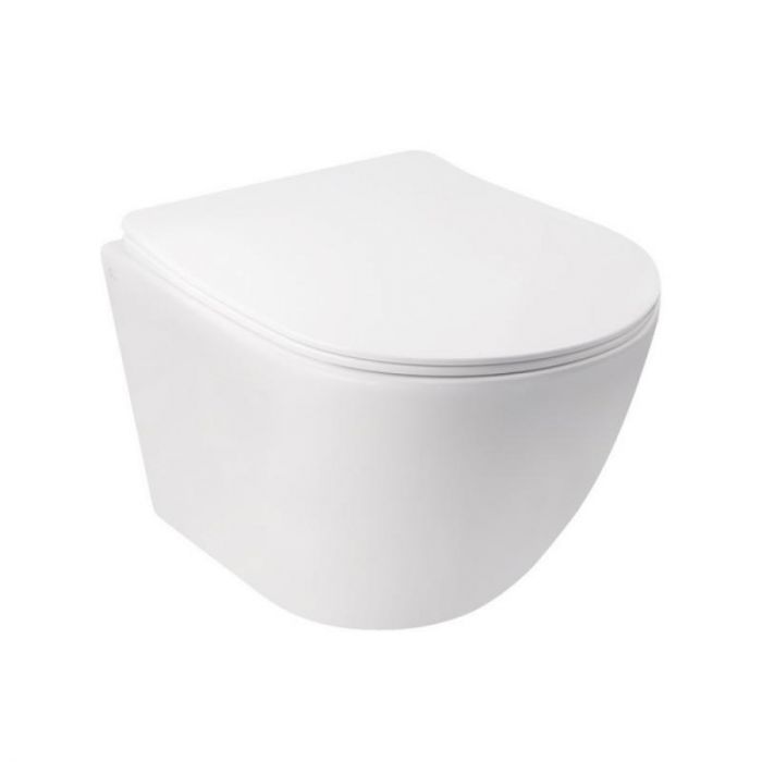 Унитаз подвесной Qtap Jay безободочный Ultra Quiet с сиденьем Soft-close QT07335177W