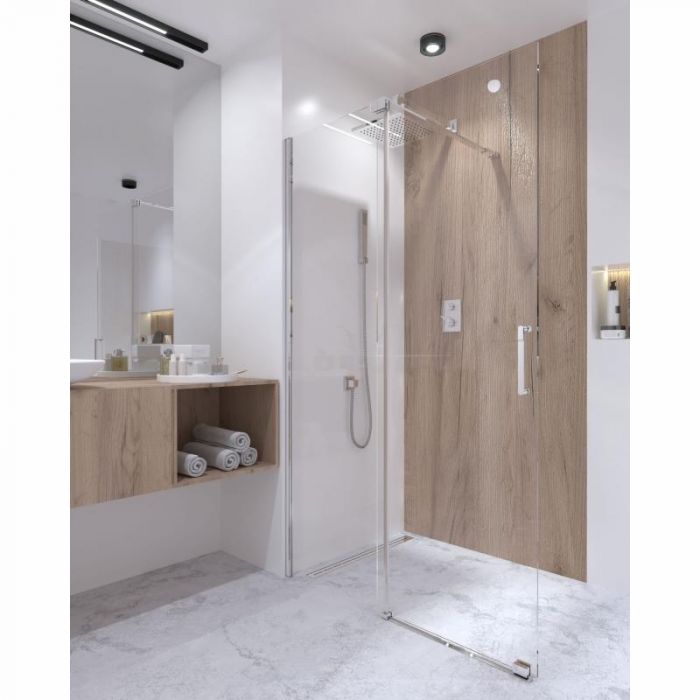 Готовое решение Qtap 15: Стена Walk-In GLIDE, 120x190+ Линейный трап 800 мм