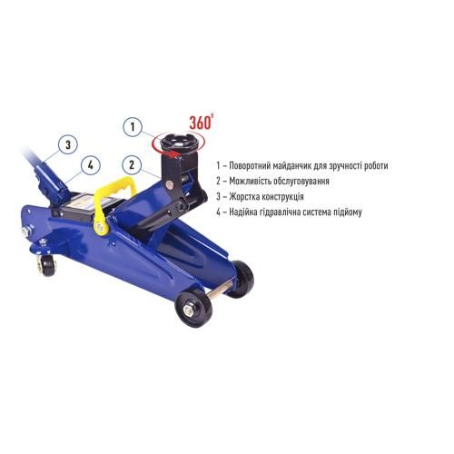 Домкрат гидравл подк. 2 т. Коробка. Высота подъема 135-335 мм 9 кг Iron Hand (IH-135335DP) (IH-135335DP)