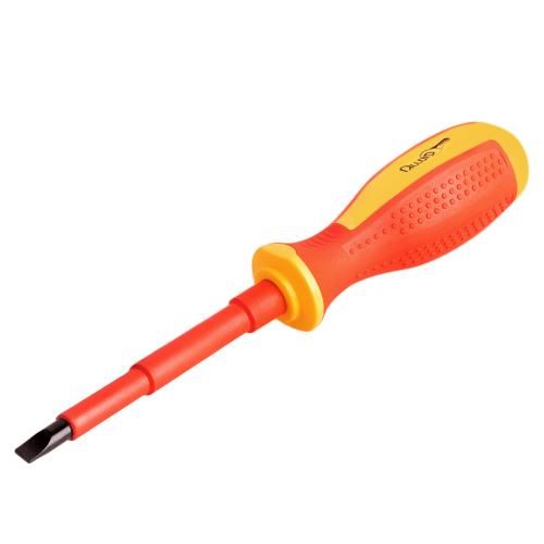 Отвертка диэлектрическая 1000В, VDE шлицевая 1,0х5,5х125мм (SD-1055125) Alloid