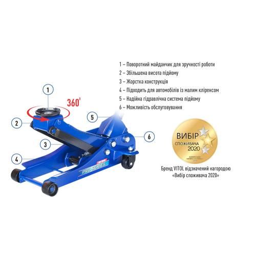 Домкрат гидравл подк. 3т в коробке.