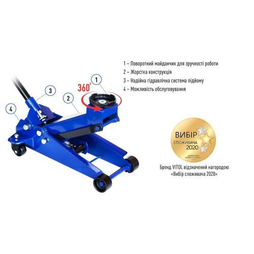 Домкрат гидравл подк. 3т коробка min.