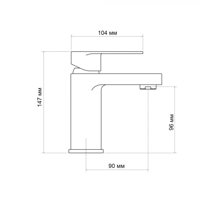 Смеситель для раковины Lidz Arrow 001 (k35) LDARR001CRM44955 Chrome