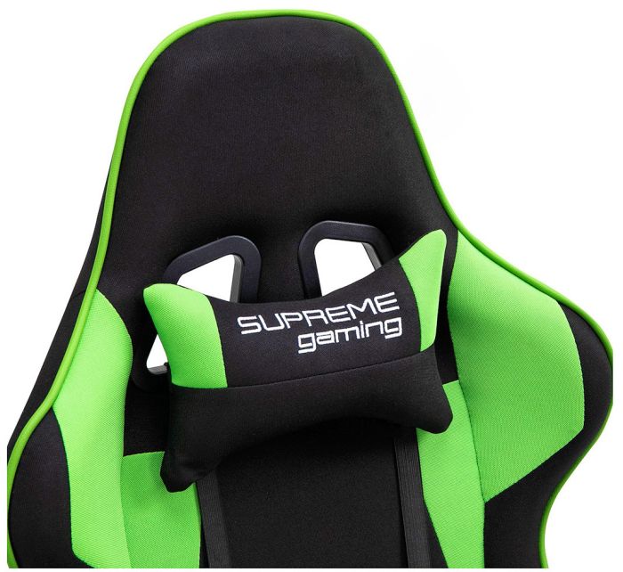 Компьютерное кресло из ткани PlayMaker Supreme Gaming 94560 Черно-зеленый, Zenga ткань