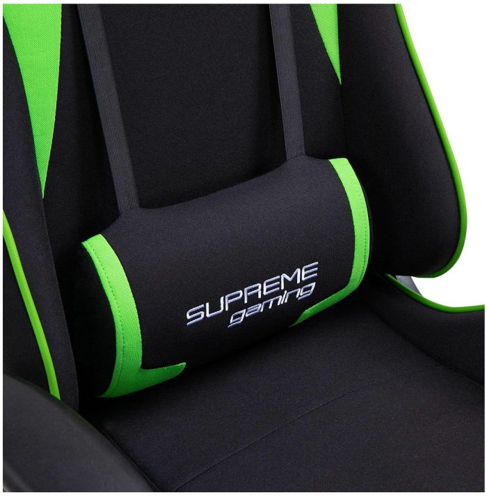 Компьютерное кресло из ткани PlayMaker Supreme Gaming 94560 Черно-зеленый, Zenga ткань