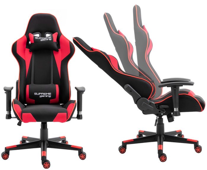 Компьютерное кресло из ткани PlayMaker Supreme Gaming 94557 Черно-красный, Zenga ткань