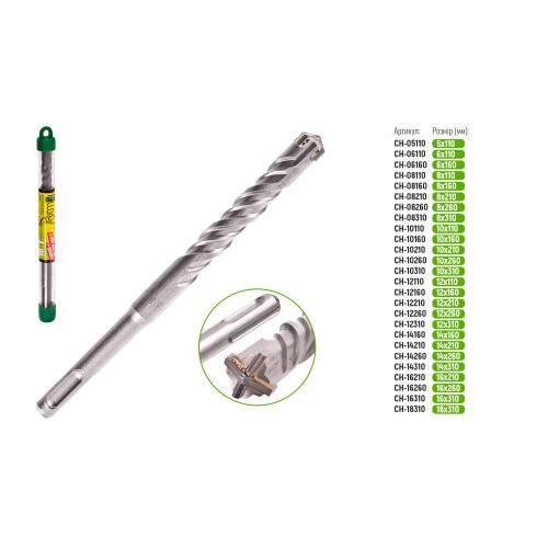 Бур по бетону SDS-plus S4 QUADRO 8x310мм Alloid