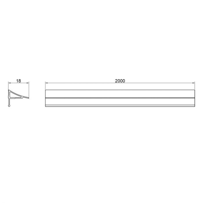Набор декоративных планок для поддона и ванны (2x2м) + соединение + 2 колпачка Qtap WCS032