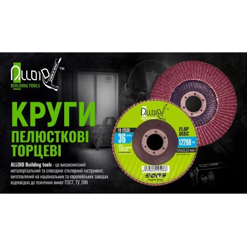 Круг лепестковый торцевой 125 мм, зерно 60 Alloid