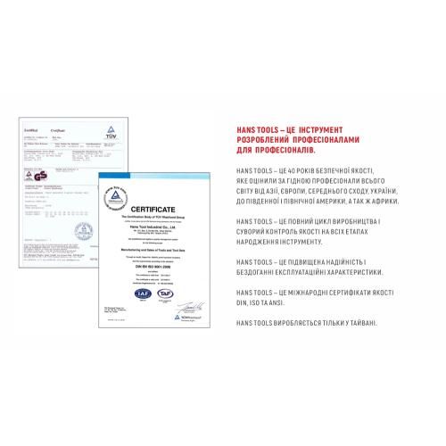 Набор инструмента 177 предметов 1/4", 3/8", 1/2" (ТК-177V) HANS