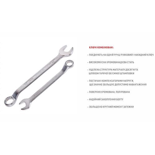 Набор ключей комбинированных изогнутых 45°, 26 пр. 6-32 мм лента (166326M) HANS (166326М)