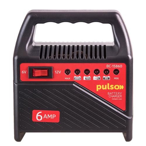 Зарядное устройство для PULSO BC-15860 6&12V/6A/15-80AHR/светодиодн.индик. (BC-15860)