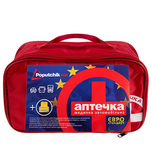Аптечка медицинская автомобильная "Евростандарт" (02-024-М), мягкий футляр
