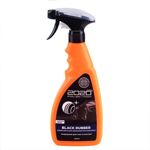 Polychrom 2020 Кондиционер для резины и пластика с эффектом глянца "BLACK RUBBER", 0,5л.