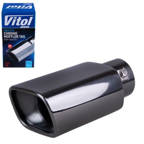 Насадка на глушник НГ-0415-BK, внутр.d 59мм/довж. 165мм/зовн. 95*70мм