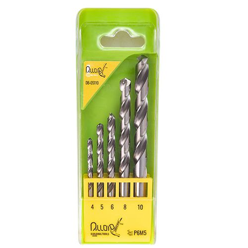 Alloid. Набор сверл по металлу 4-10мм 5ед. Р6М5