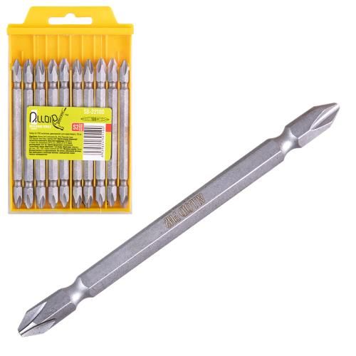 Alloid. Набор бит магнитных двухсторонних для шуруповерта PH2 100мм, S2 (10шт)