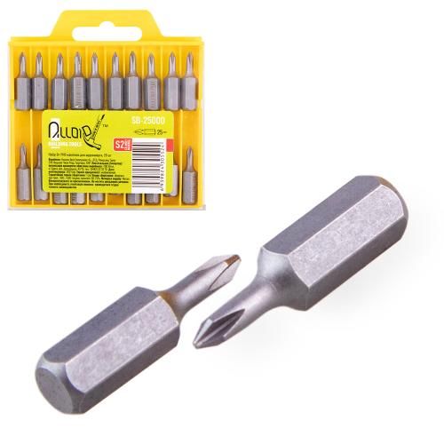 Alloid. Набор бит магнитных для шуруповерта PH0 25мм, S2 (20шт)