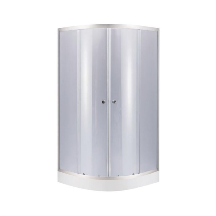 Душевая кабина Lidz Latwa SC80x80.SAT.LOW.GR, стекло тон. 4 мм + Lidz Душевой поддон KAPIELKA ST80x80x15