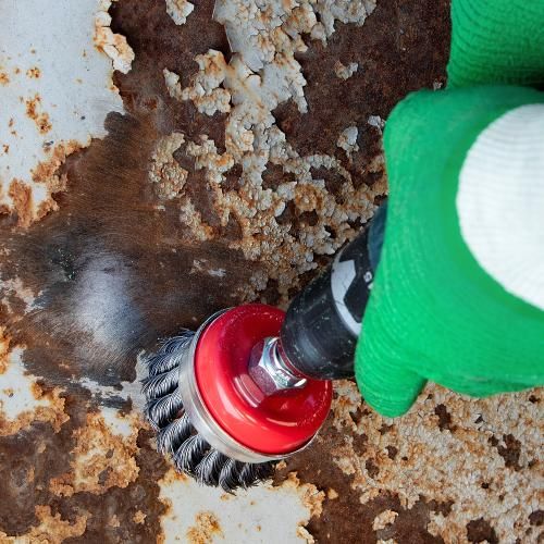 Щетка торцевая усиленная "пучки крученой проволоки" 85мм, М14х2 Alloid (WB-2085U)