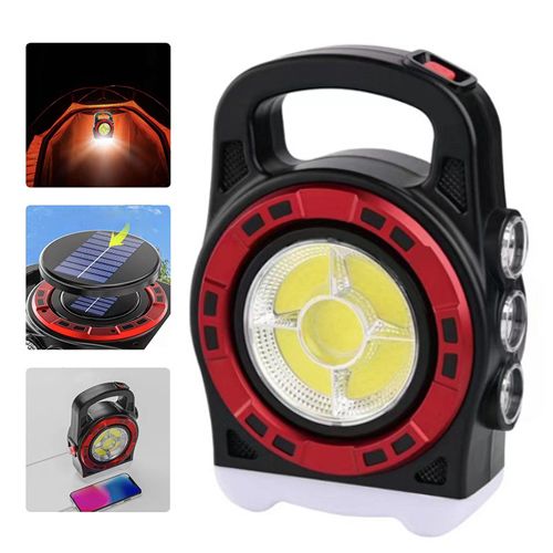 Фонарь переносной 6678С-3LED+5COB, Power Bank, Li-Ion аккумулятор, Waterproof, солнечная батарея, ЗУ microUSB, Box (6678С-3LED+5COB)