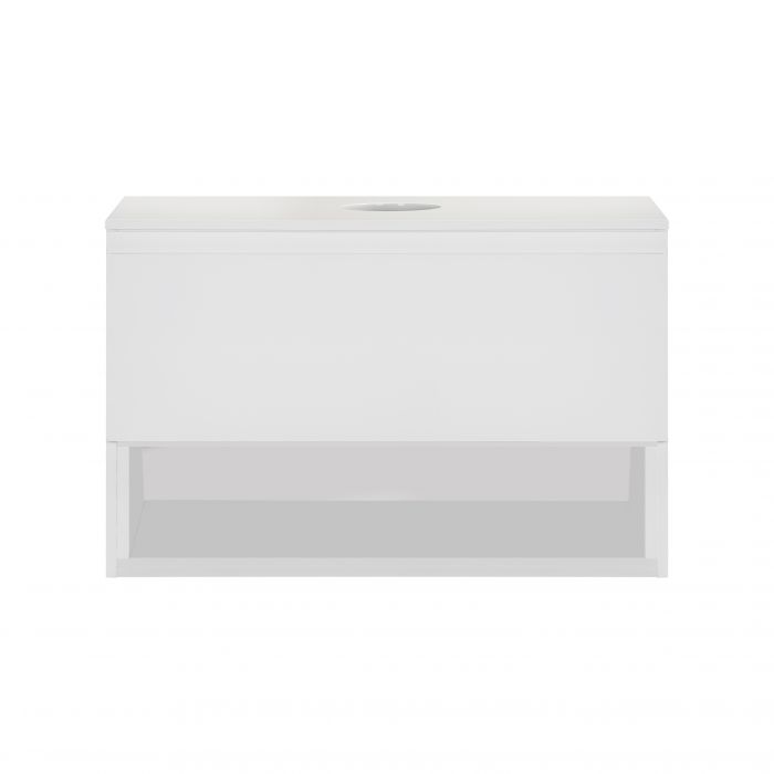 Тумба подвесная Qtap Robin 800х480х470 White со столешницей QT1379TPН8001W