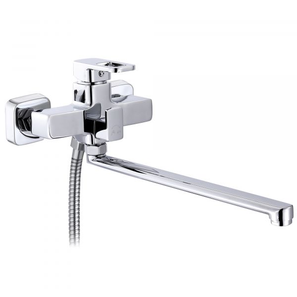 Смеситель для ванны Lidz Wawel 005 с поворотным изливом (с душевым гарнитуром) (k35) LDWAW005CRM45389 Chrome