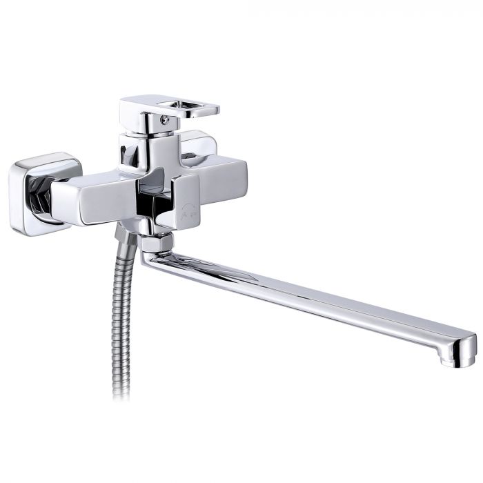 Смеситель для ванны Lidz Wawel 005 с поворотным изливом (с душевым гарнитуром) (k35) LDWAW005CRM45389 Chrome