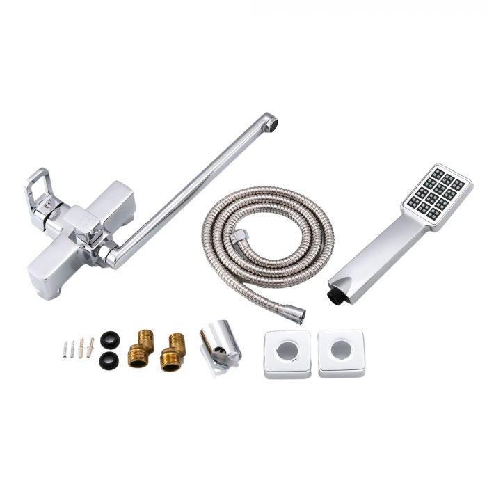 Смеситель для ванны Lidz Wawel 005 с поворотным изливом (с душевым гарнитуром) (k35) LDWAW005CRM45389 Chrome